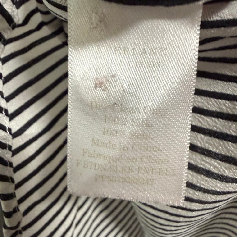 Everlane Women's 100%Silk Striped Button Down Long Sleeve Top Size 16 - Picture 7 of 12